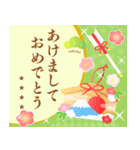 再販名入れ華やかモダンな大人可愛いお正月（個別スタンプ：3）