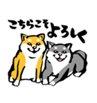 ふでしば30【リアルめ】柴犬、筆文字（個別スタンプ：9）