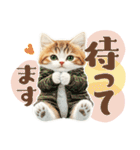 【日常挨拶】ねこさんといっしょ♪冬（個別スタンプ：34）