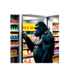 バイトを頑張るゴリラさん【文字なし】②（個別スタンプ：8）