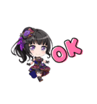 清楚な黒髪少女りんちゃん（個別スタンプ：1）