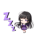 清楚な黒髪少女りんちゃん（個別スタンプ：3）