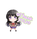 清楚な黒髪少女りんちゃん（個別スタンプ：12）