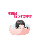 清楚な黒髪少女りんちゃん（個別スタンプ：13）