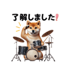 柴犬ドラマー（個別スタンプ：3）