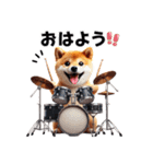 柴犬ドラマー（個別スタンプ：9）