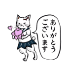 志保ちゃん(無理矢理二足歩行猫)2（個別スタンプ：35）