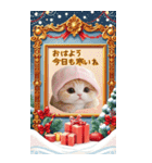 スコティッシュ猫 クリスマス＆あけおめBIG（個別スタンプ：1）