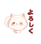 しろねこの気持ち。（個別スタンプ：3）