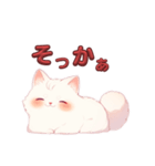 しろねこの気持ち。（個別スタンプ：19）