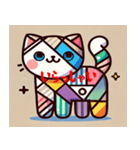 かわいい猫のキュビズムなLINEスタンプ（個別スタンプ：6）