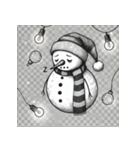 みんなが選ぶ！感情豊かな雪だるまスタンプ（個別スタンプ：6）