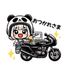 パンダヘルメット女子のバイク日常スタンプ（個別スタンプ：8）