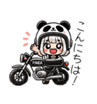 パンダヘルメット女子のバイク日常スタンプ（個別スタンプ：25）