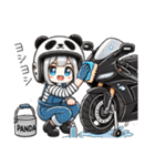 パンダヘルメット女子のバイク日常スタンプ（個別スタンプ：38）