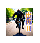 自転車が好きなゴリラさん（個別スタンプ：3）