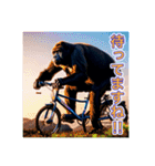 自転車が好きなゴリラさん（個別スタンプ：14）