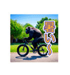 自転車が好きなゴリラさん（個別スタンプ：19）