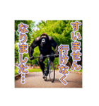 自転車が好きなゴリラさん（個別スタンプ：24）