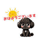 黒いマルプーちゃんの年末年始スタンプ（個別スタンプ：10）