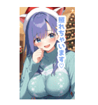 クリスマスセーターの悪魔女子BIGスタンプ（個別スタンプ：29）