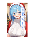 クリスマスセーターの悪魔女子BIGスタンプ（個別スタンプ：39）