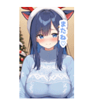 クリスマスセーターの悪魔女子BIGスタンプ（個別スタンプ：40）