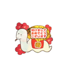 毎年使えるゆるあけおめスタンプ（個別スタンプ：6）