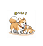 毎日使えるコーギー犬スタンプ（個別スタンプ：12）