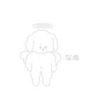 エンジェルいぬ（あわわグレー）（個別スタンプ：22）