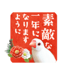 【文鳥】動く！情景ひろがるPop-Up（個別スタンプ：24）