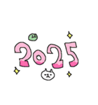 2025あけましておめでとうネコネコ（個別スタンプ：16）