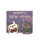 動く！しろとくろ New Year 巳年！（個別スタンプ：5）