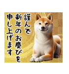 柴犬のあけおめスタンプ（個別スタンプ：16）