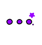 シンプルな紫色の文字と紫色の星（個別スタンプ：23）