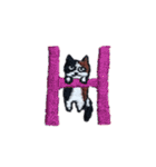 三毛猫にゃーのねこ刺繍スタンプ5（個別スタンプ：22）