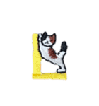 三毛猫にゃーのねこ刺繍スタンプ5（個別スタンプ：26）
