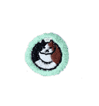 三毛猫にゃーのねこ刺繍スタンプ5（個別スタンプ：29）