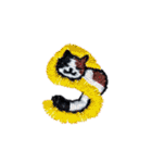 三毛猫にゃーのねこ刺繍スタンプ5（個別スタンプ：33）