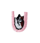 三毛猫にゃーのねこ刺繍スタンプ5（個別スタンプ：35）