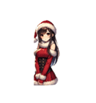 クリスマスの女の子スタンプ♫毎年・文字無（個別スタンプ：3）