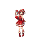 クリスマスの女の子スタンプ♫毎年・文字無（個別スタンプ：4）