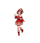 クリスマスの女の子スタンプ♫毎年・文字無（個別スタンプ：5）