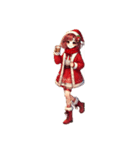 クリスマスの女の子スタンプ♫毎年・文字無（個別スタンプ：6）