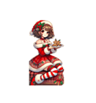 クリスマスの女の子スタンプ♫毎年・文字無（個別スタンプ：7）