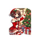 クリスマスの女の子スタンプ♫毎年・文字無（個別スタンプ：8）