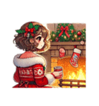 クリスマスの女の子スタンプ♫毎年・文字無（個別スタンプ：9）