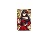 クリスマスの女の子スタンプ♫毎年・文字無（個別スタンプ：11）