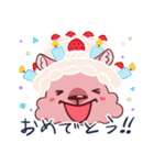かぶりモモッカさん★かぶってひとこと！（個別スタンプ：15）