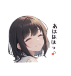 黒髪冬女子(ショート)スタンプ1（個別スタンプ：15）